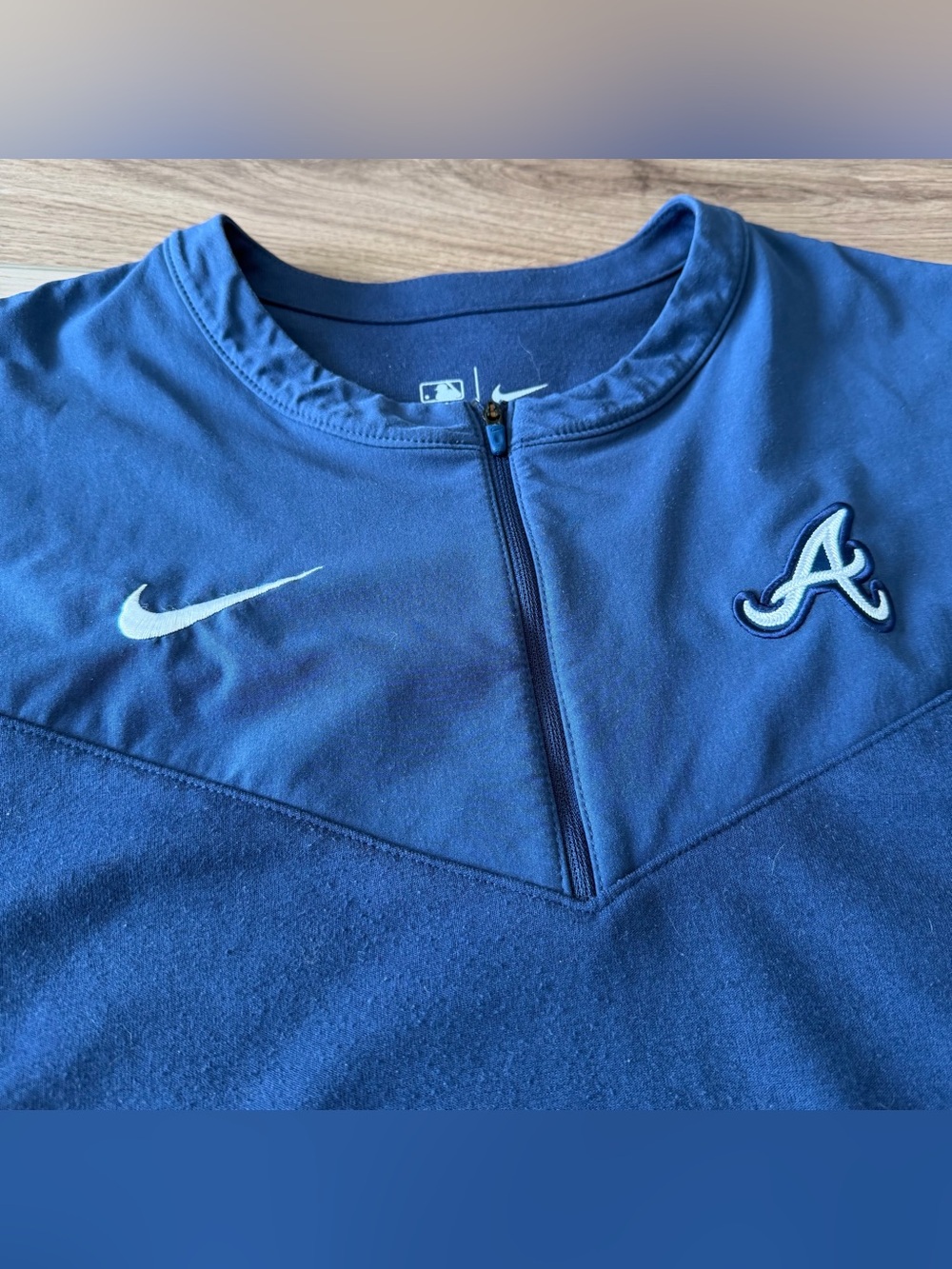 Nike Atlanta Braves 1/4 Zip Baseball Jacket - Picture 2 of 6